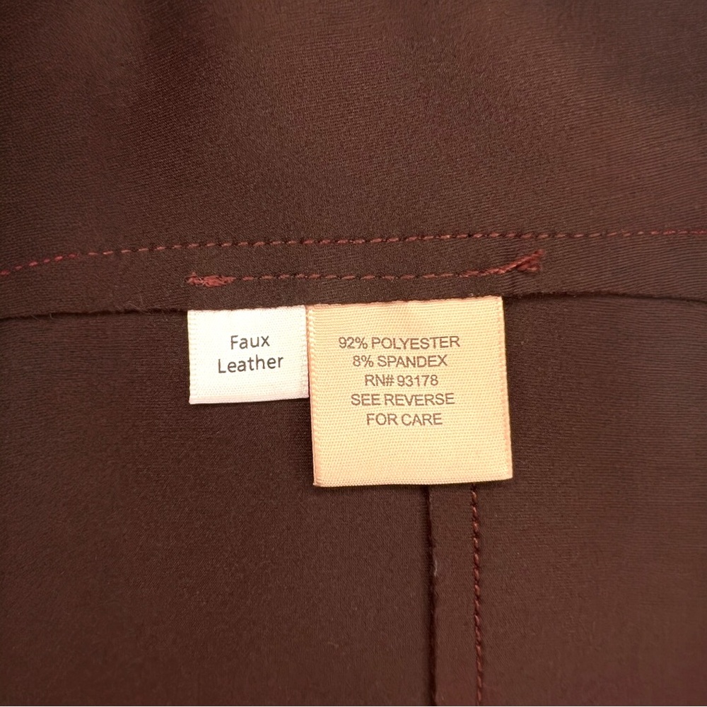 Philosophy Burgundy Faux Leather Suede Moto Jacket Size XL - Picture 5 of 5